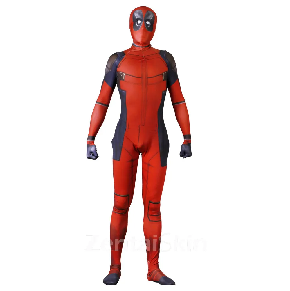 the Deadpool Costume 3D Deadpool Printing Adult and Child One-piece Second Skin Full Body Zentai Catsuit Skinsuit