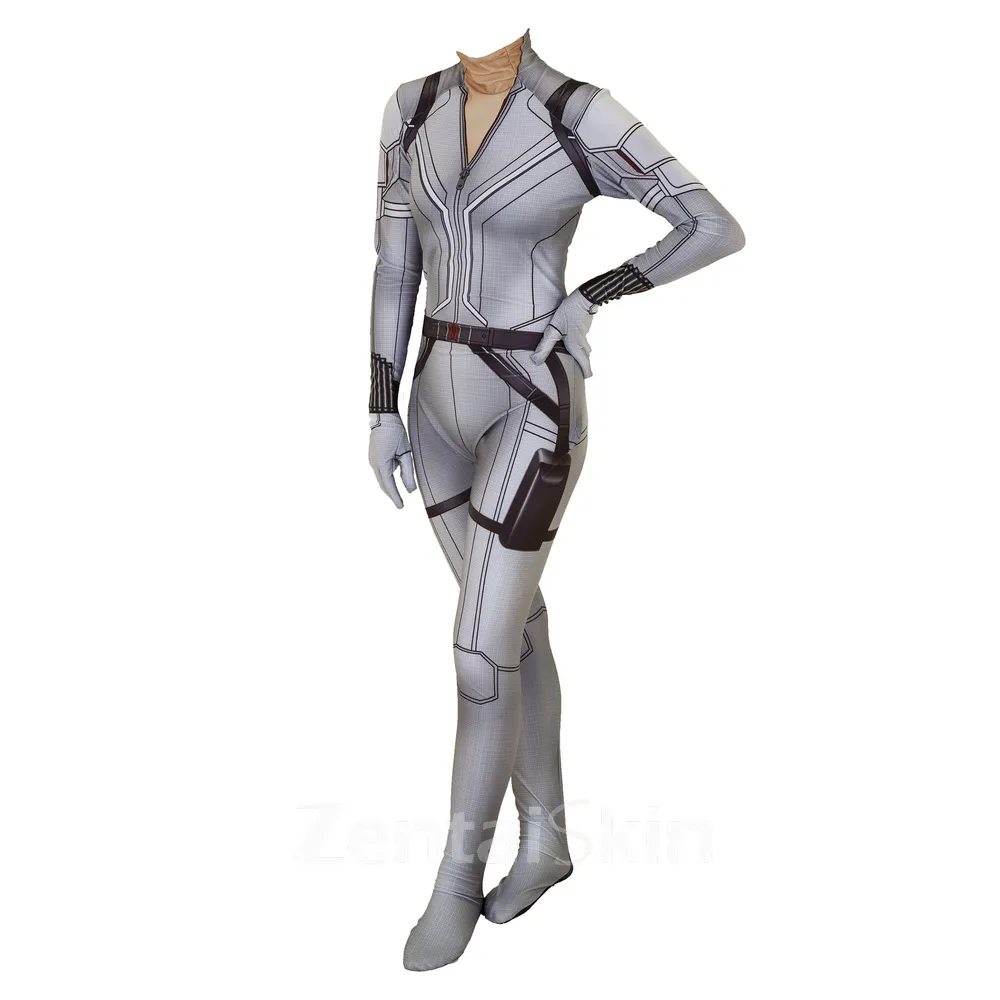 3D Printed Black Widow Costume One-piece Second Skin Full Body Zentai Catsuit Skinsuit Leotard Costume No Hood