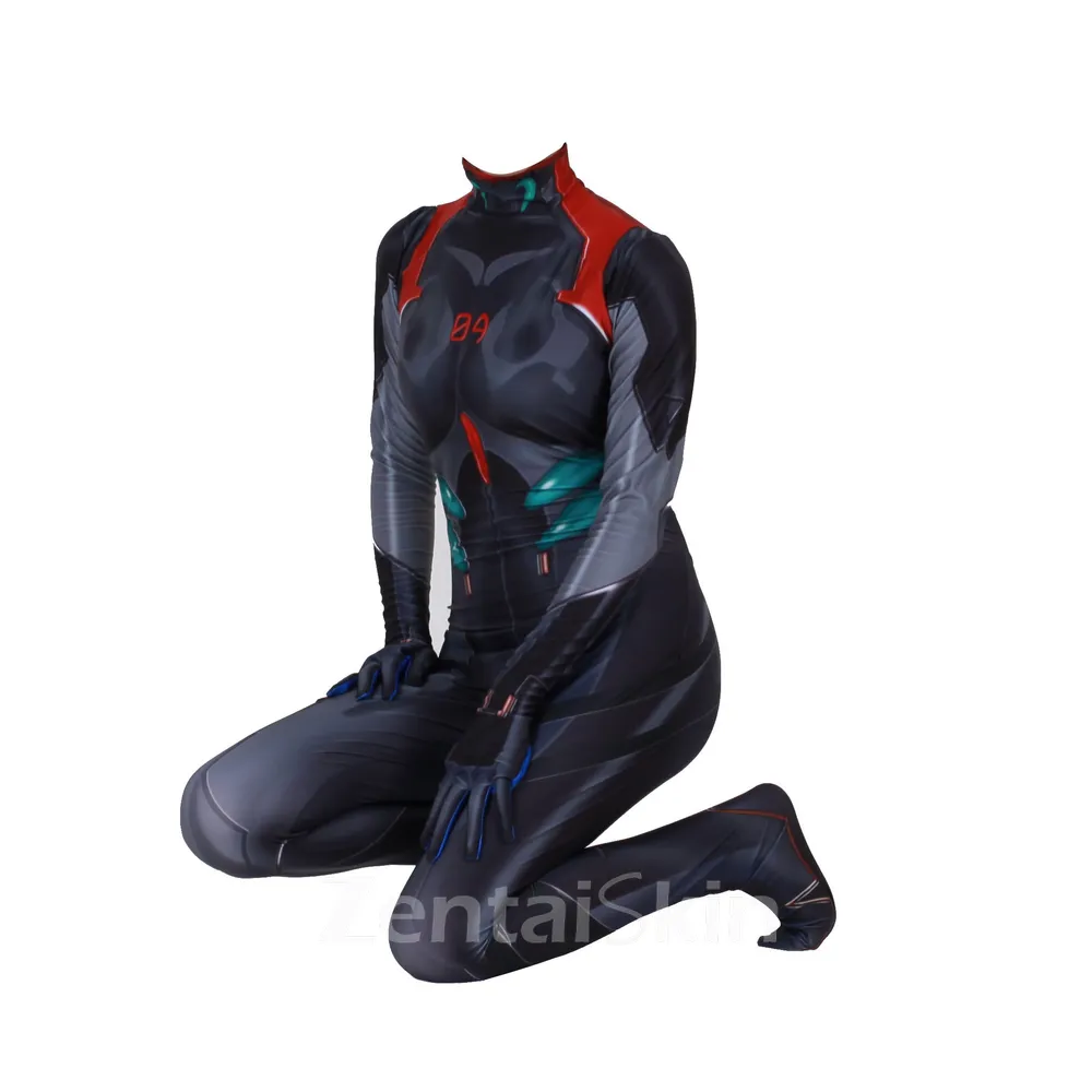 3D Printed Anime Evangelion Eva Rei 3.0 Zentai Catsuit Skinsuit Second-skin Clothing