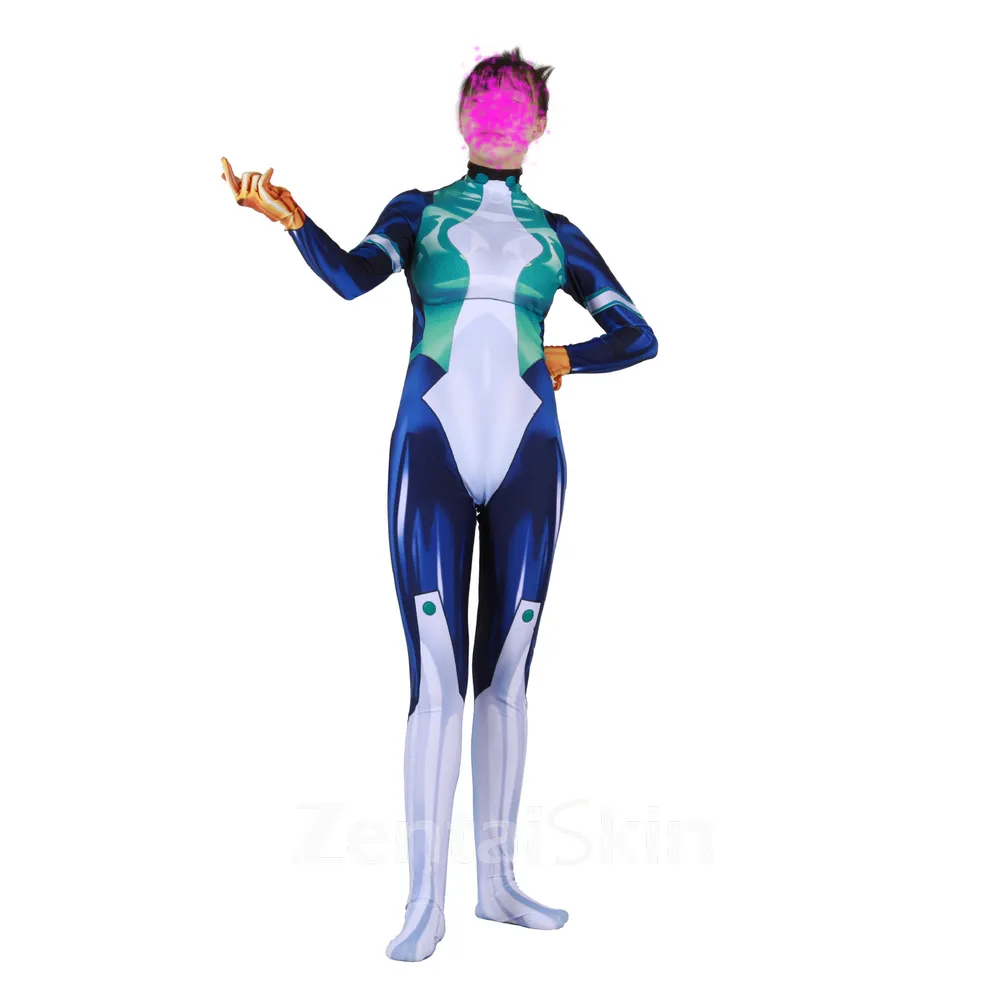 My Hero Learn Nejire Hado Female Cosplay Zentai Catsuit Skinsuit Second-skin Clothing