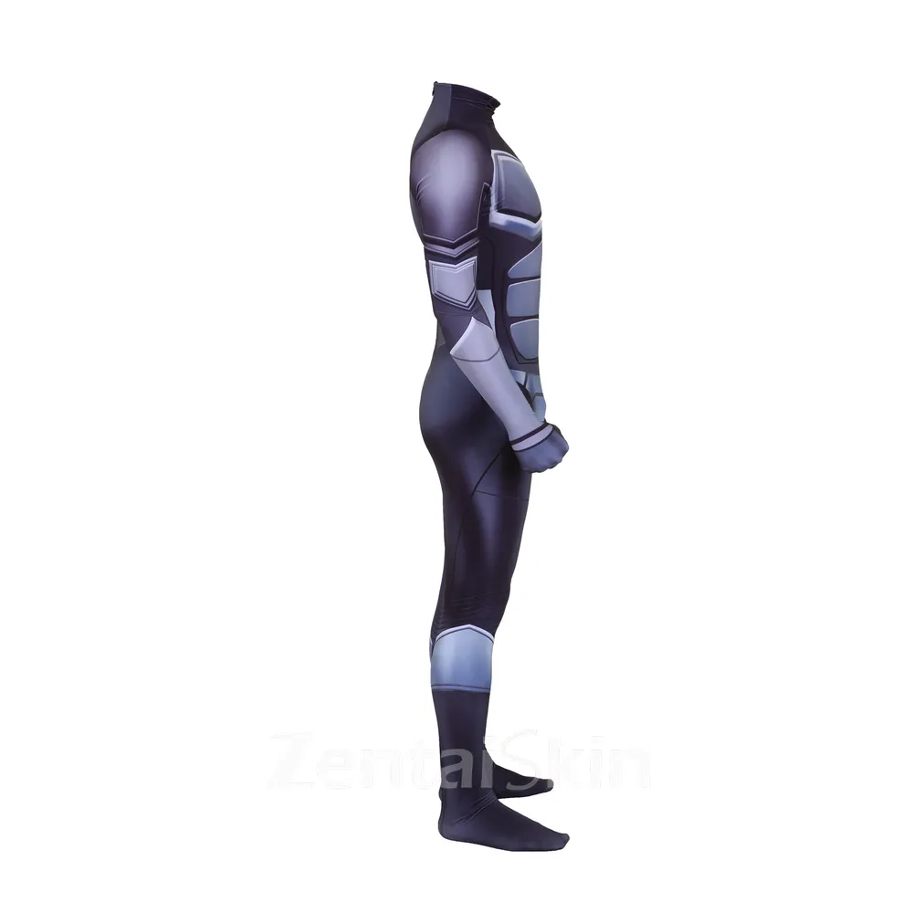 the Boy Hero Black Robe Pickets Cosplay One-piece Zentai Catsuit Skinsuit Second-skin Clothing