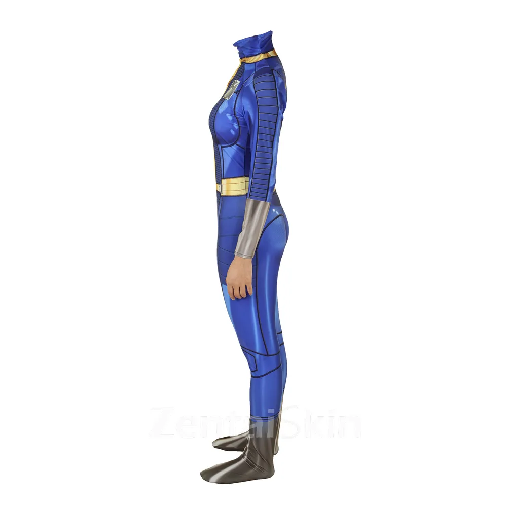 Anime Game Fallout 4 Vault Suit One-piece Second Skin Full Body 3D Printed Zentai Catsuit Skinsuit Party Costume
