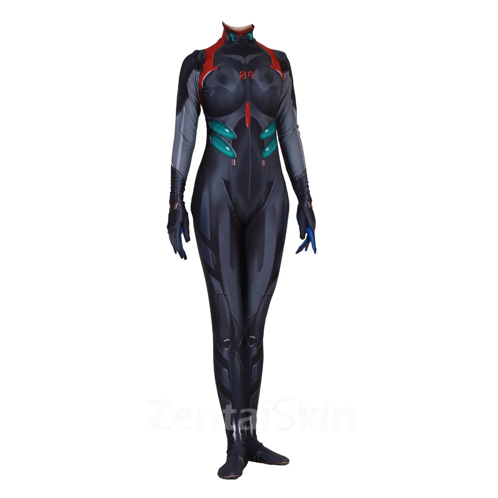 3D Printed Anime Evangelion Eva Rei 3.0 Zentai Catsuit Skinsuit Second-skin Clothing