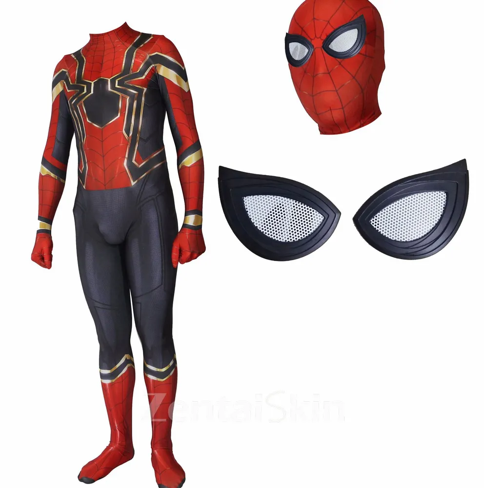 Customized 3D Print Steel Spiderman Costume Second Skin Full Body Cosplay Zentai Catsuit Skinsuit