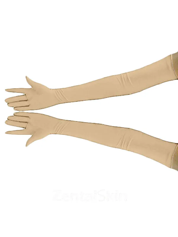 Second Skin Stretchy Lycra Gloves Over Elbow Gloves