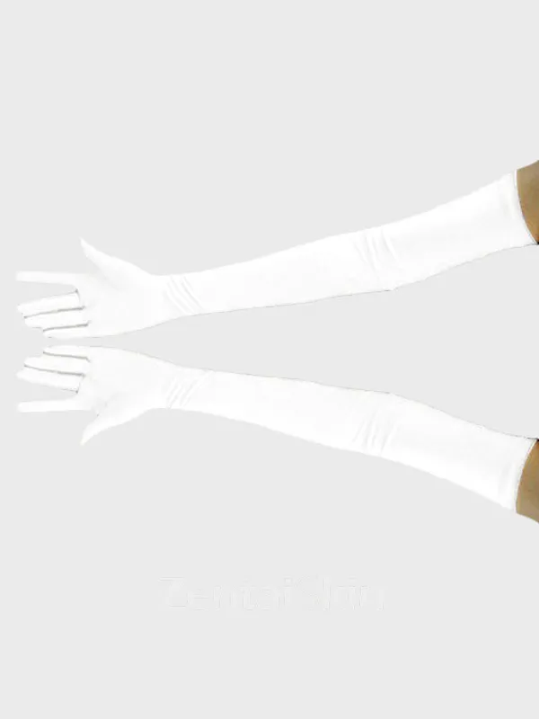 Second Skin Stretchy Lycra Gloves Over Elbow Gloves