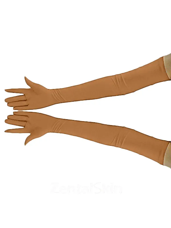 Second Skin Stretchy Lycra Gloves Over Elbow Gloves