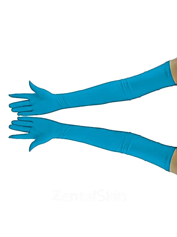 Second Skin Stretchy Lycra Gloves Over Elbow Gloves