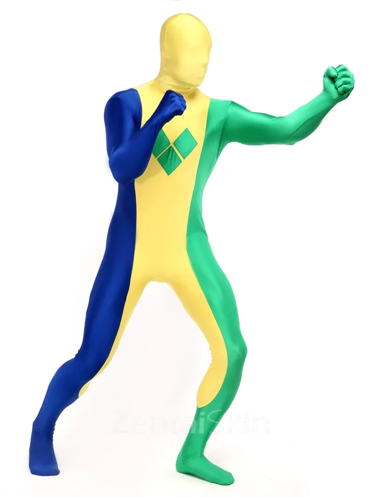 Saint Vincent and the Grenadines Flag Spandex Second Skin Full Body Zentai Catsuit Skinsuit