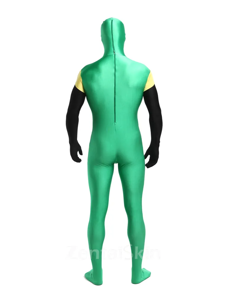 Jamaica Flag Second Skin Fullbody One -piece Spandex Zentai Catsuit Skinsuit
