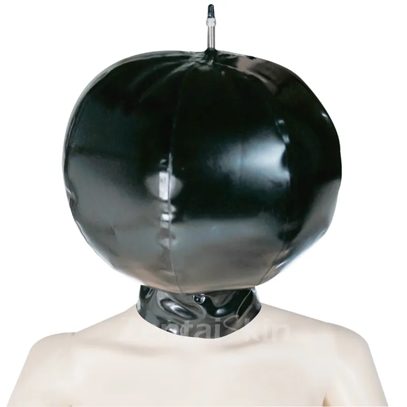 Second Skin Latex Head Cover Latex Mask Sexy Mask Control Breathing Super Suffocating Latex Clothing