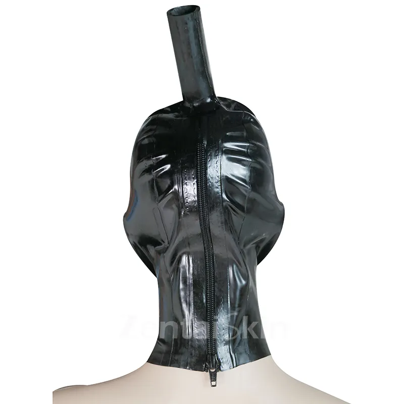 Second Skin Head Cover Mask Open Eyes and Mouth Cross-dressing Natural Latex Mask