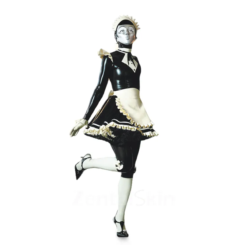 Second Skin Fetish Sexy Tight Lingerie Cross-dresser Maid Dress