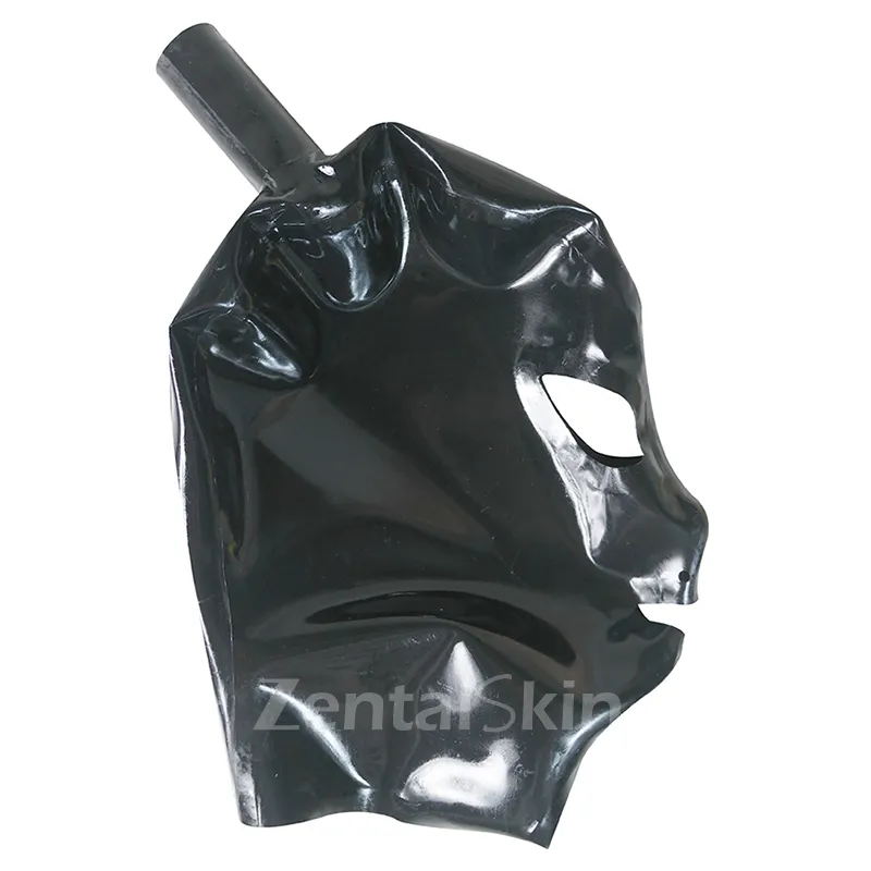 Second Skin Head Cover Mask Open Eyes and Mouth Cross-dressing Natural Latex Mask