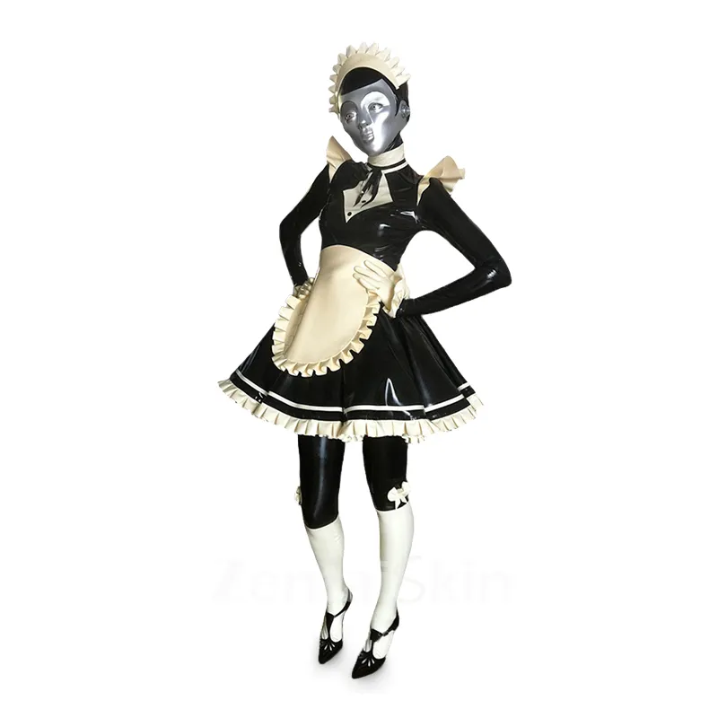 Second Skin Fetish Sexy Tight Lingerie Cross-dresser Maid Dress