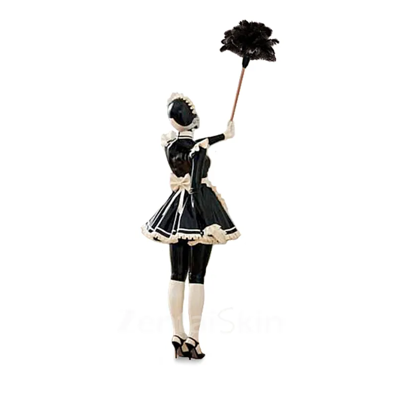 Second Skin Fetish Sexy Tight Lingerie Cross-dresser Maid Dress