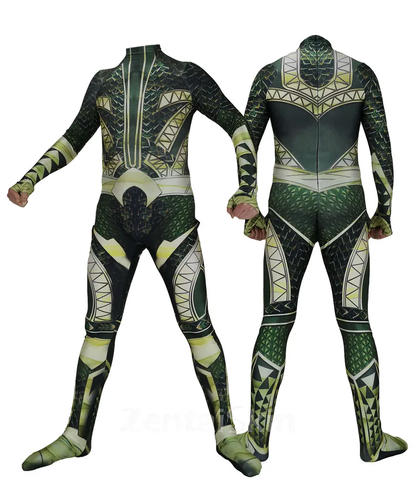 Second Skin DC Aquaman Sea King Diver Cosplay Aquaman One piece Halloween Costume