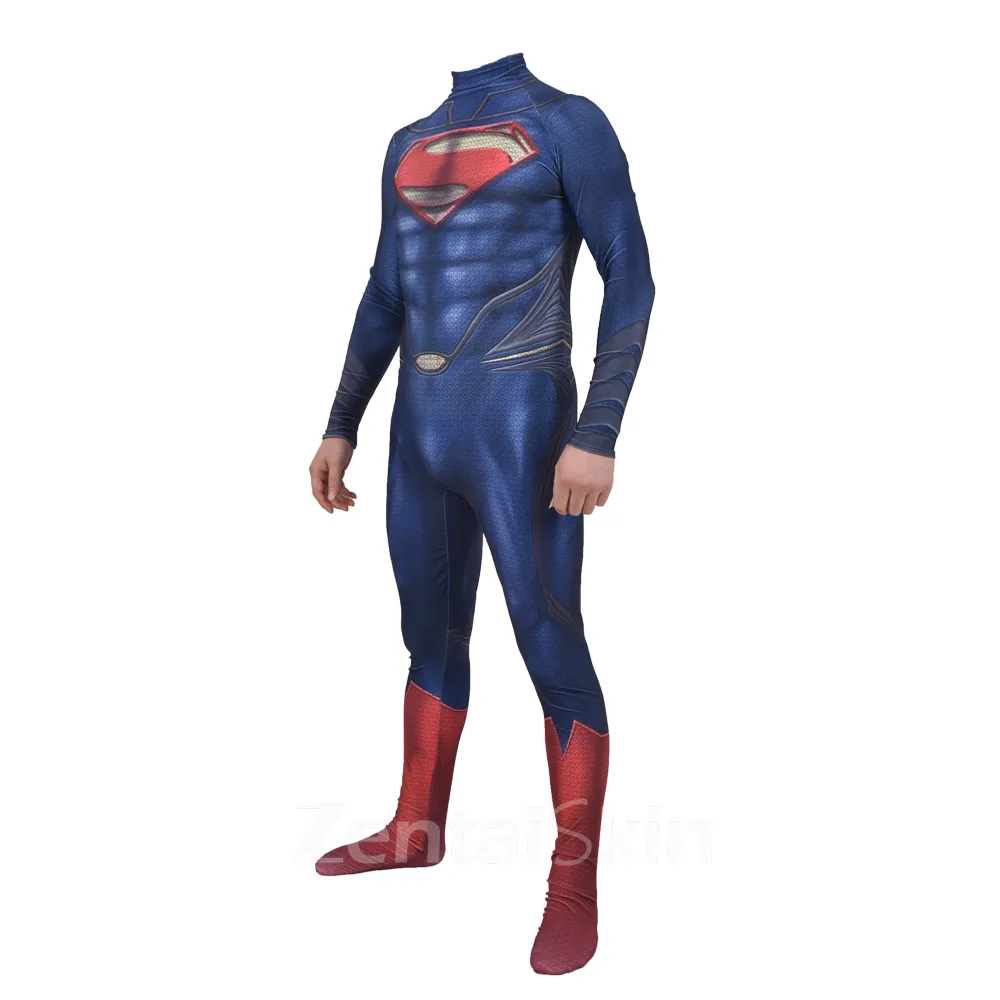 Second Skin Justice Superman Man of Steel 2 Bodysuit Superman Cosplay X Task Force Costume