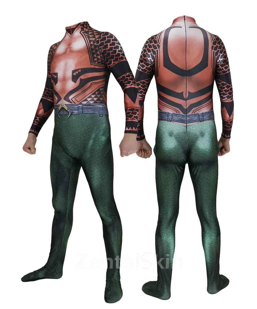 Second Skin DC Aquaman Sea King Diver Cosplay Aquaman One piece Halloween Costume
