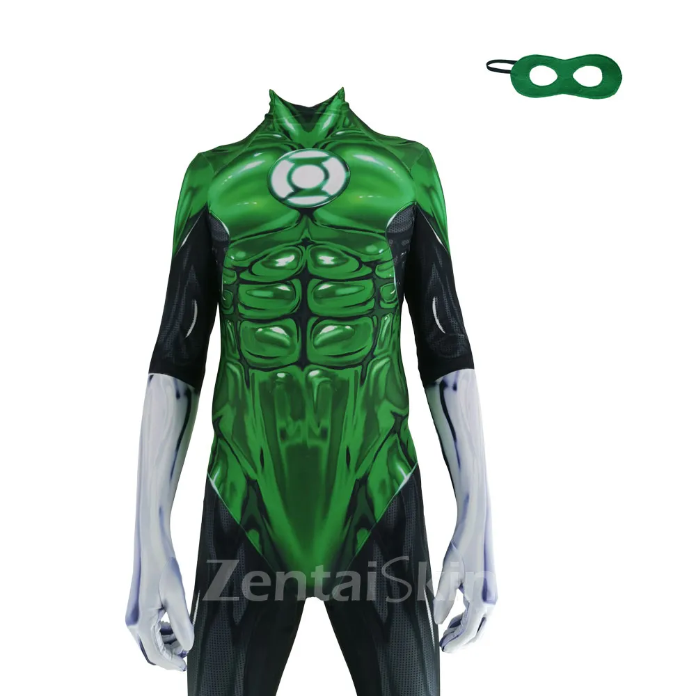 Movie Muscle Green Lantern Bodysuit Green Lantern Cosplay Zentai Skin Suit