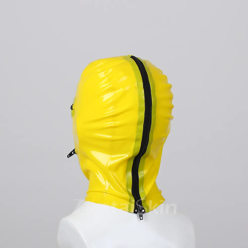 Second Skin Latex Clothing Erotic Bondage Head Cover Head Mask Handmade