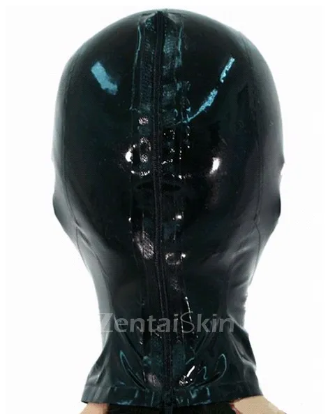 Latex Hood Mask Costumes Red Latex Mask Fetish Eyes Open Nose Holes for Adults Second Skin Hoods Handmade