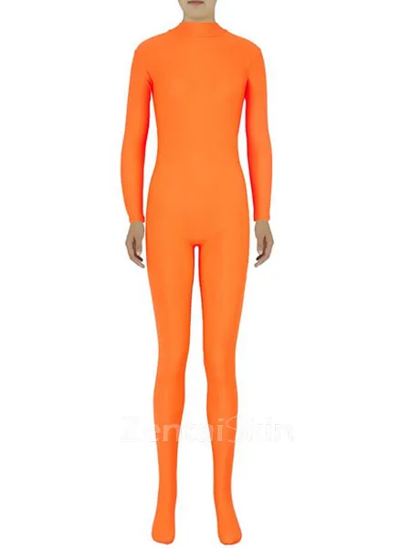 Orange Unisex Skinsuit Spandex Zentai Catsuit Second-skin Clothing