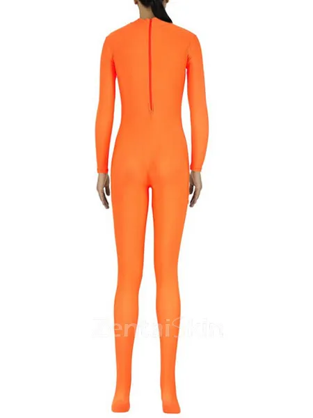Orange Unisex Skinsuit Spandex Zentai Catsuit Second-skin Clothing