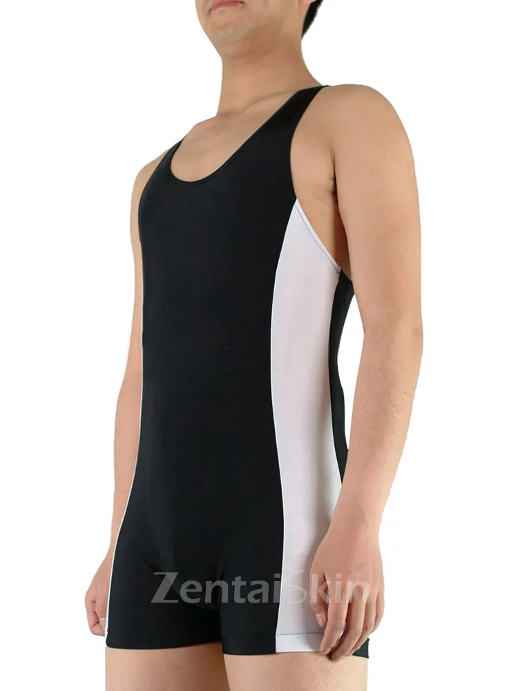 White Sleeveless Tights Lycra Spandex Bodysuit Zentai Skinsuit Leotard