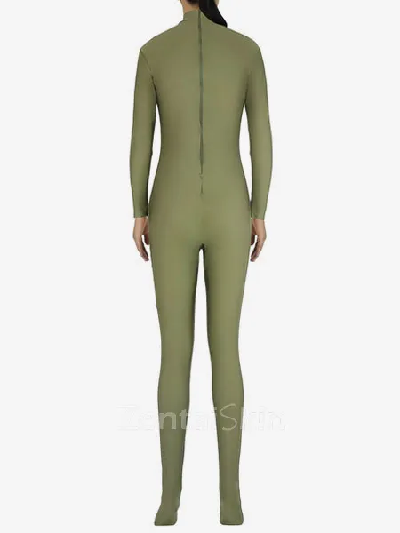 Green Women Bodysuit Lycra Skinsuit Spandex Catsuit Zentai Unitard Second-skin Clothing