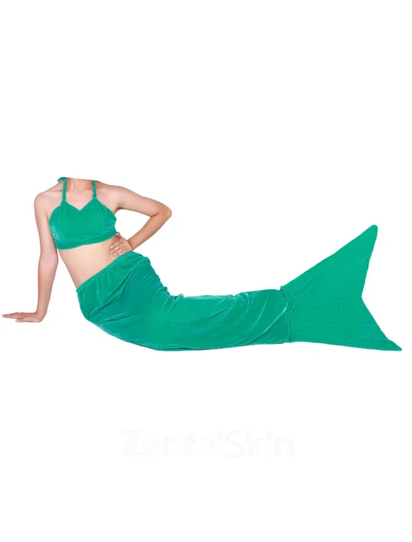 Second Skin Green Tail Mermaid Lycra Spandex Costume Animal Costume