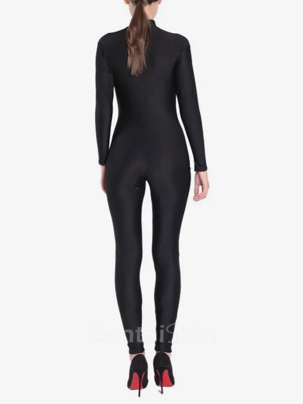 Black Lycra Skinsuit Spandex Catsuit Zentai Unitard Second-skin Clothing