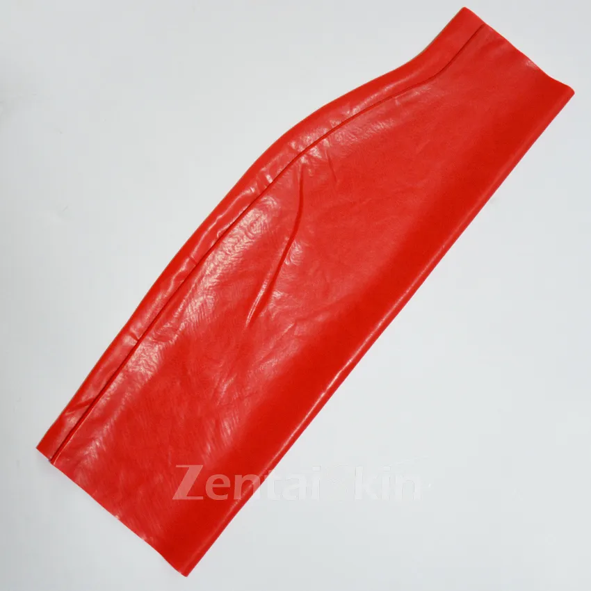 Red Nature Latex Skirt Woman Sexy Second Skin Short Skirts Latex Skirts