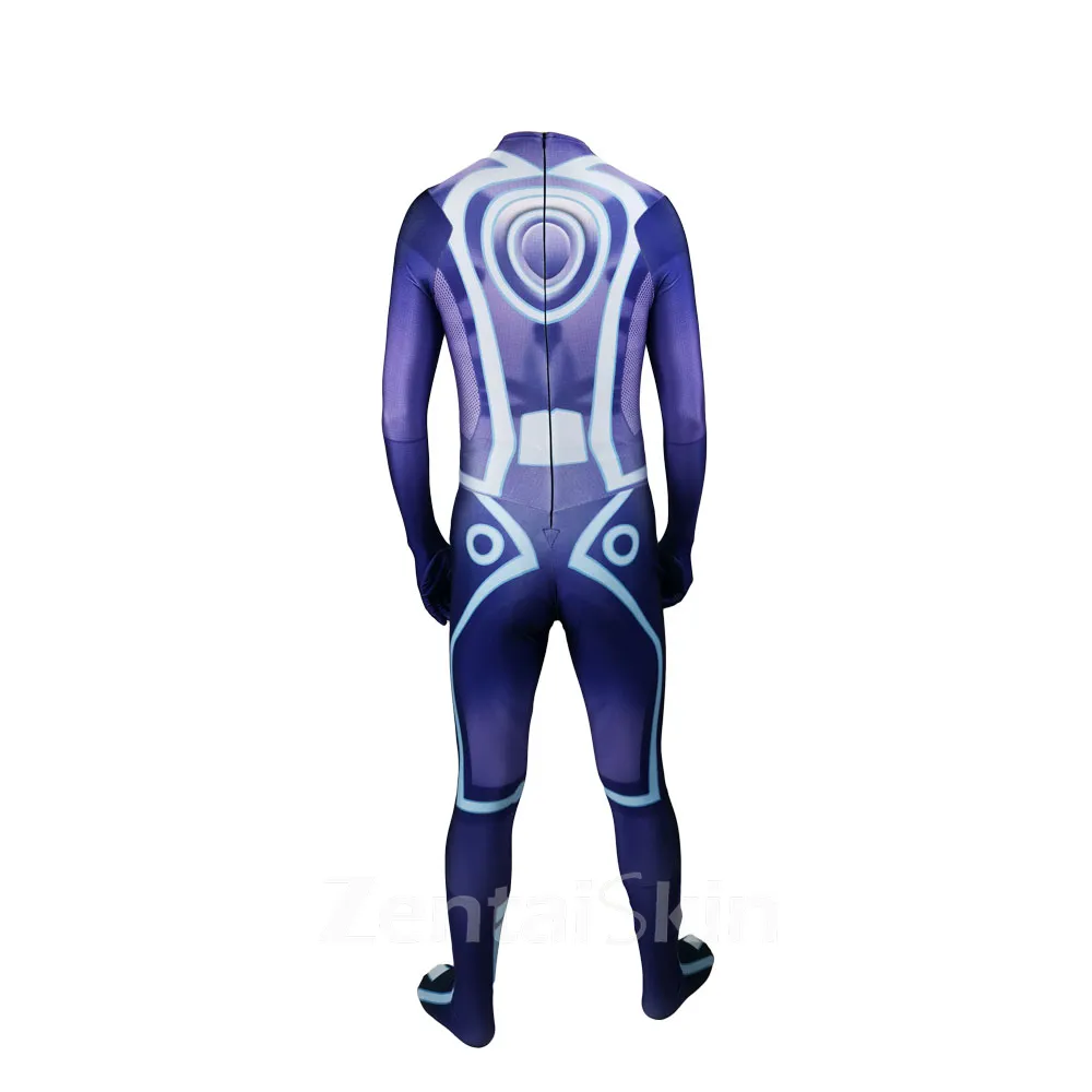 Tron Cosplay Superhero Second Skin Full Body Zentai Catsuit Skinsuit