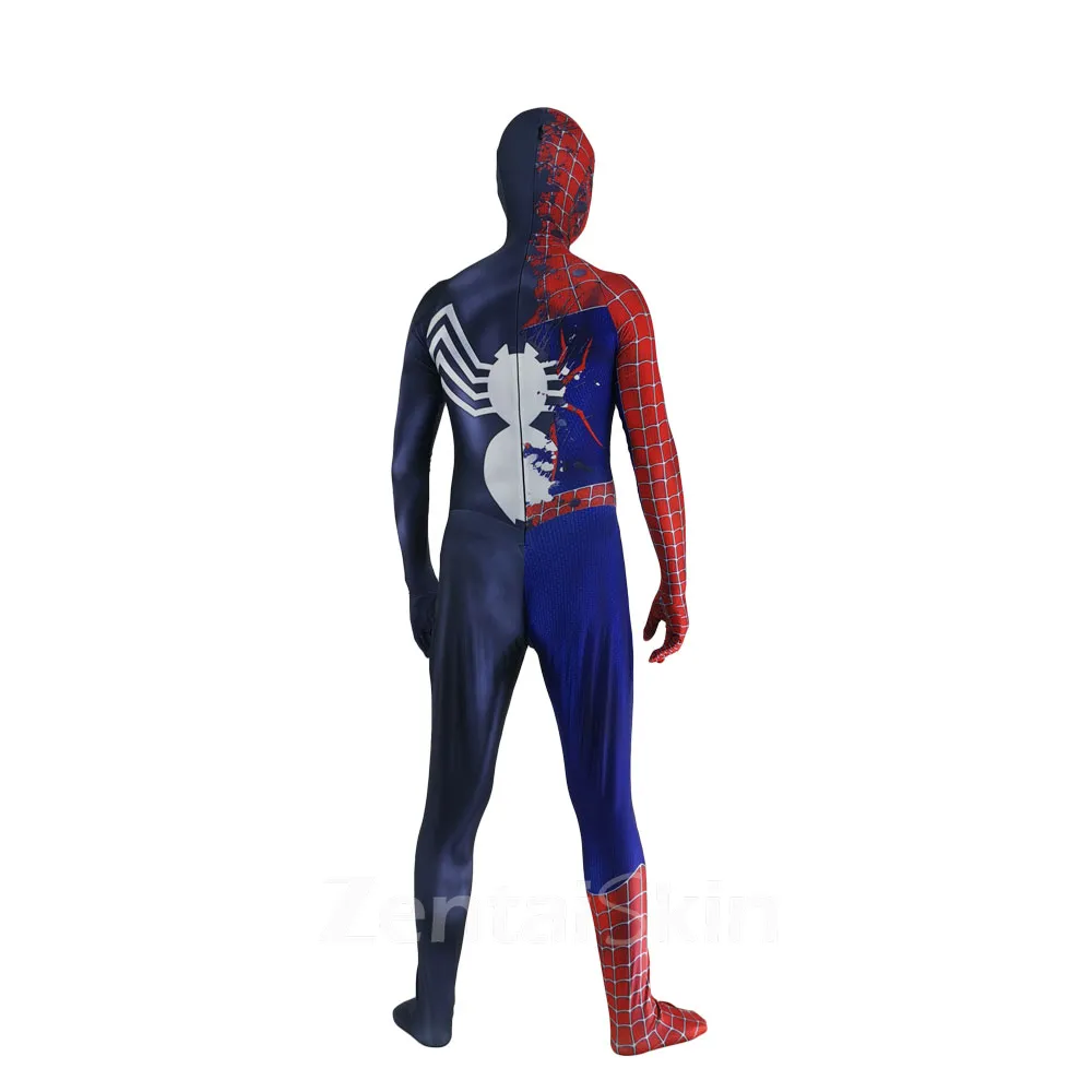 Movie Extraordinary Venom Spiderman Cosplay Zentai Catsuit Skinsuit Second-skin Clothing