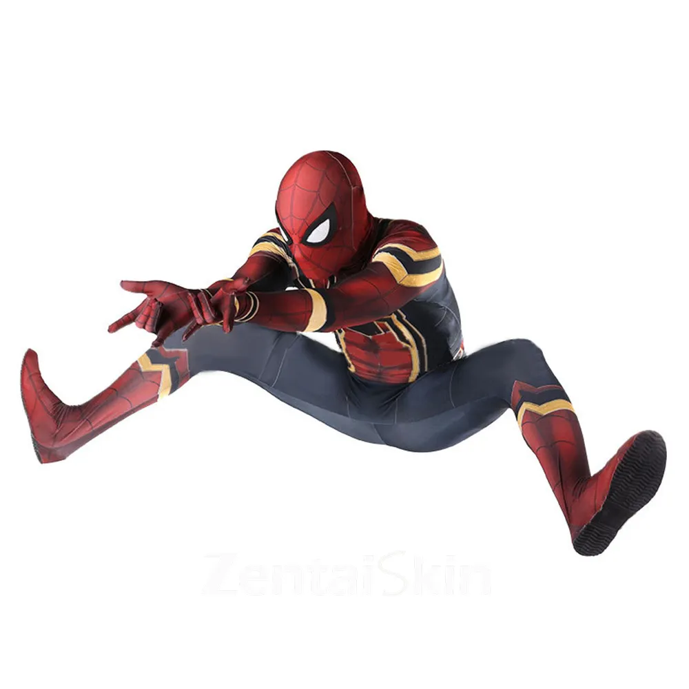 Heroes Return Iron Spiderman Homecoming Cosplay Costume Spandex Zentai Catsuit Skinsuit Second-skin Clothing