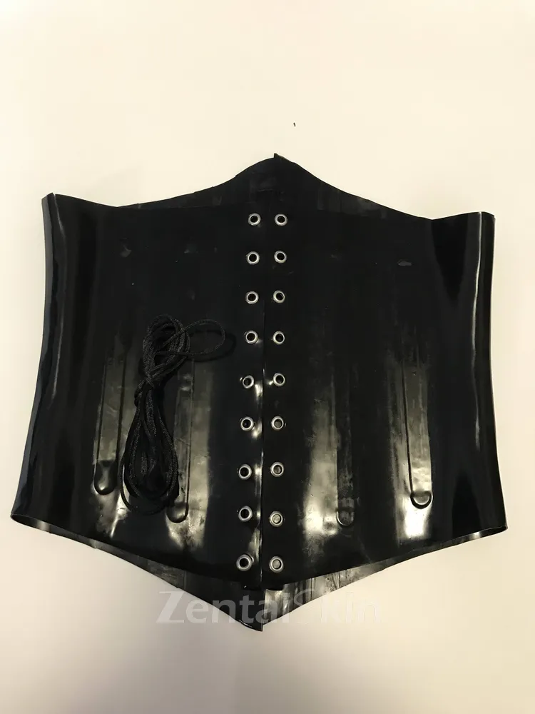 Second Skin Natural Latex Waist Trainer Corset Fetish 1mm Latex Bustier Corset