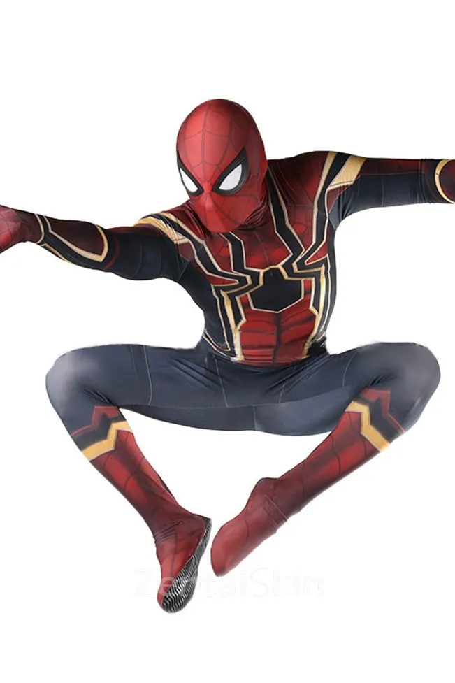 Heroes Return Iron Spiderman Homecoming Cosplay Costume Spandex Zentai Catsuit Skinsuit Second-skin Clothing