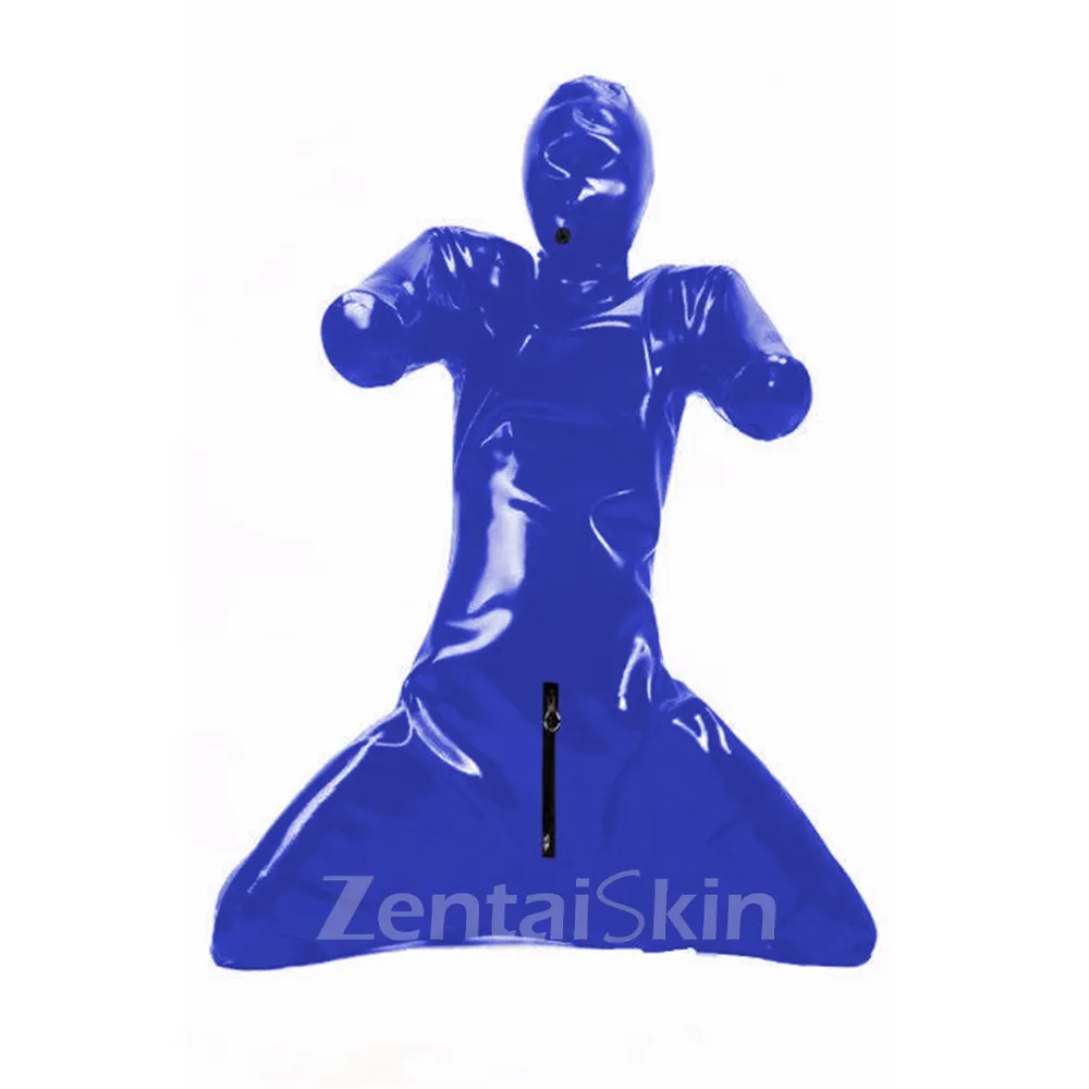 Men Fetish Skinsuit Wetlook Unitard PVC Bondage Zentai Gay Second Skin Full Body Cover Catsuit Prisoner Custumes