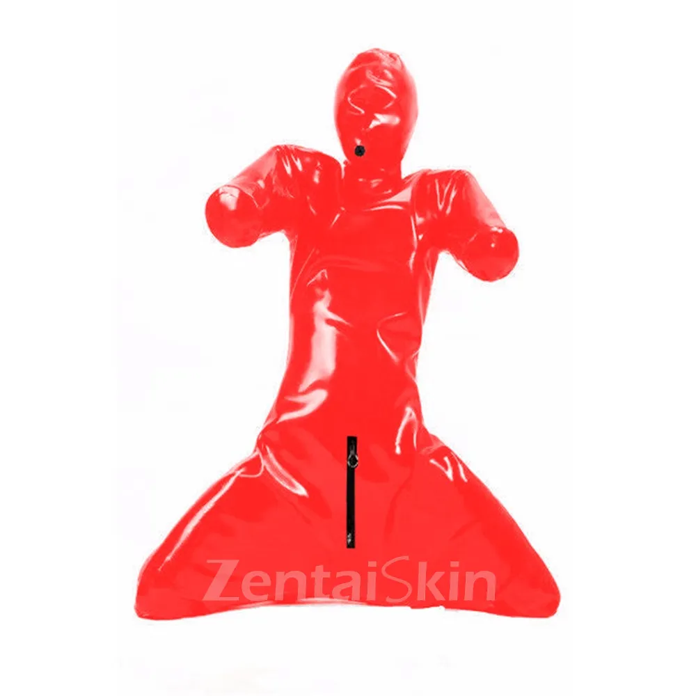 Men Fetish Skinsuit Wetlook Unitard PVC Bondage Zentai Gay Second Skin Full Body Cover Catsuit Prisoner Custumes