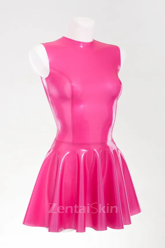 Second Skin Women Natural Latex Dress Sexy Latex Costume Latex Dress