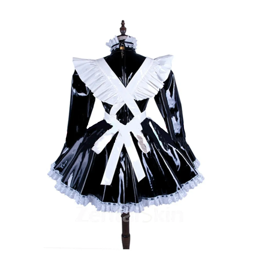 Second Skin Women Lolita Cosplay Maid Costume Long Lolita Dress with Apron