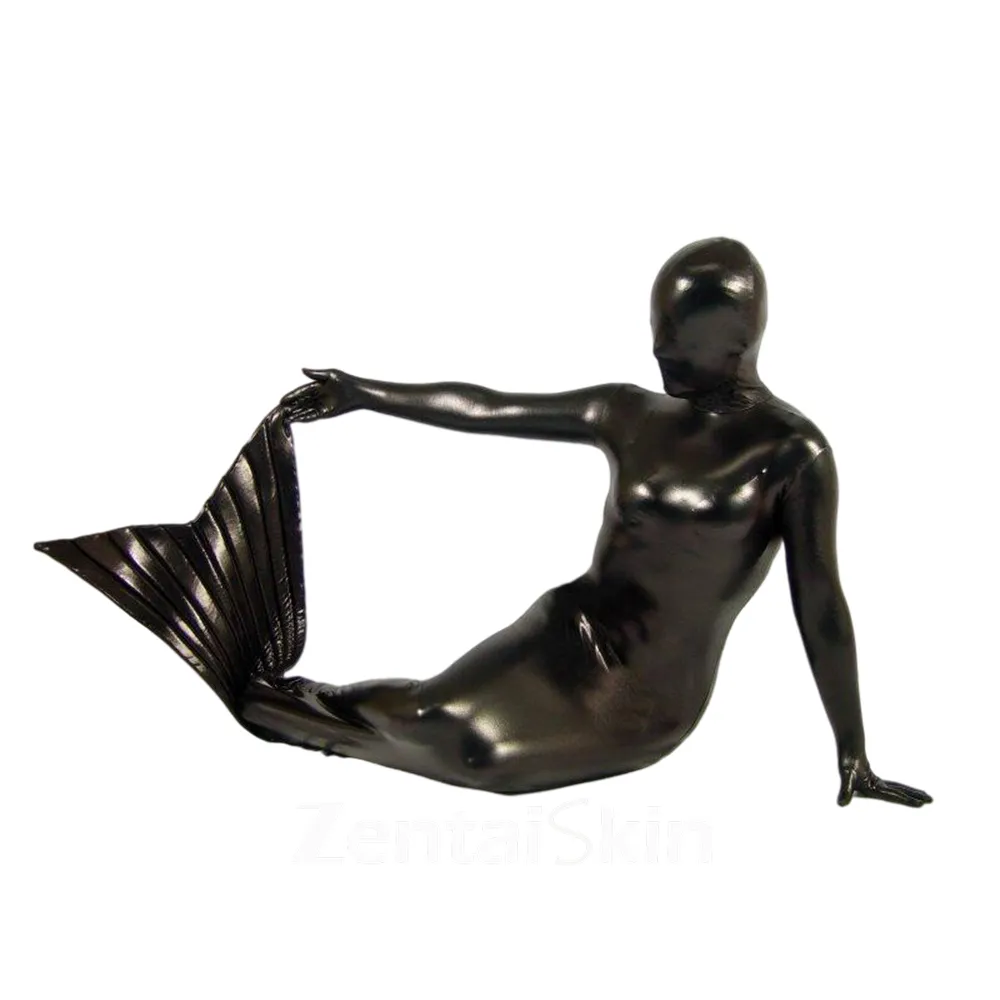 Mermaid Costume Wetlook PVC Halloween Purim Carnival Mardi Gras Zentai Catsuit Skinsuit Second-skin Clothing