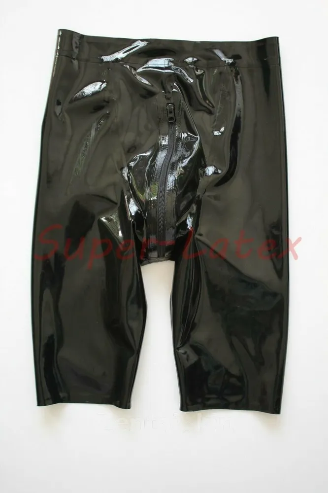 Natural Latex Second Skin Gummi Underwear with Cod piece Hidden Condom