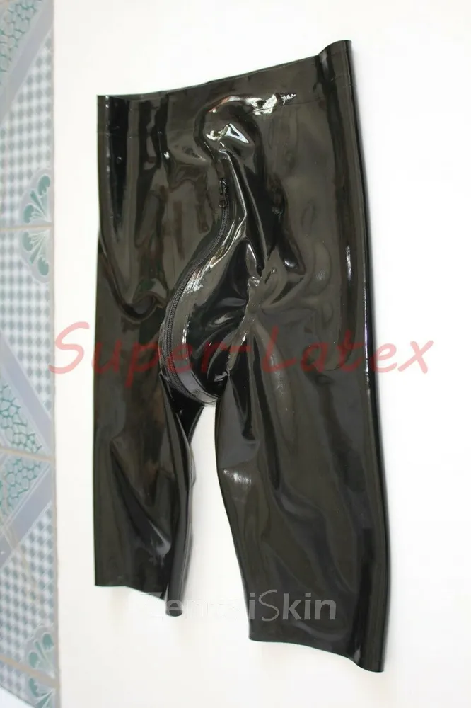 Natural Latex Second Skin Gummi Underwear with Cod piece Hidden Condom