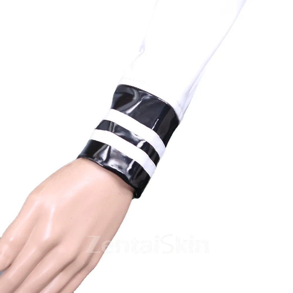 Second Skin White Schoolgirl Wetlook PVC Uniform Japanese Class Navy Sailor Students Dress