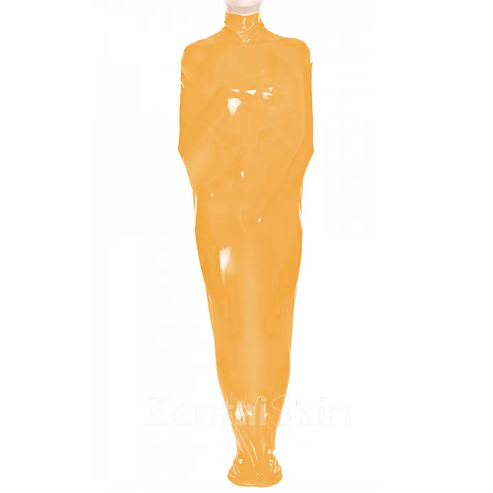 Zentai Second-skin Unisex Mummy bag Fetish Body bag Bondage Sack Skinsuit Wetlook Unitard PVC Sleepsack