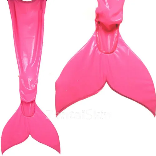 Natural Latex Pink Inflatable Mermaid Tail Full Second Skin Mermaid Bodysuit