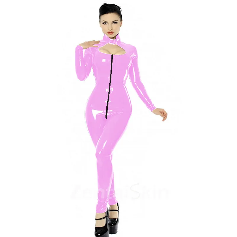 Women Catsuit Long Sleeve Bodyconjumpsuit Plus Size with Zipper Crotchx Zentai Second-skin Costume
