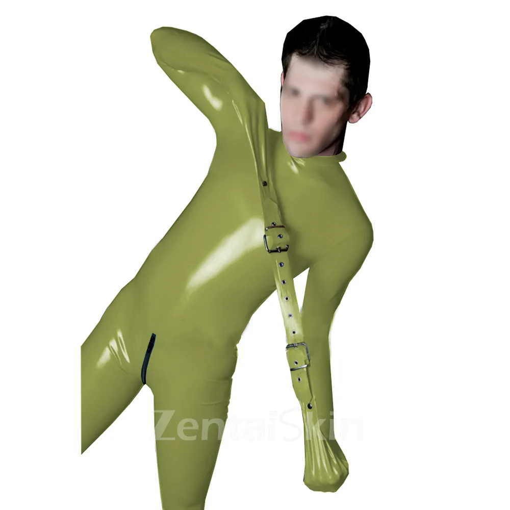 Men Bondage Clothes Skinsuit Wetlook Unitard PVC Adultgame Costume Zipper Crotch Skinsuit Wetlook Unitard Zentai Cosplay Full Catsuitsuit Unitard Jumpsuit Buckle Suit Second Skin Costume